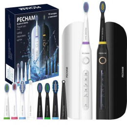 Набір електричних зубних щіток PECHAM Black and White Travel Set PC-084 (0290119010100)