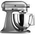 Планетарний міксер KitchenAid Artisan 5KSM125ECU з відкидним блоком сріблястий